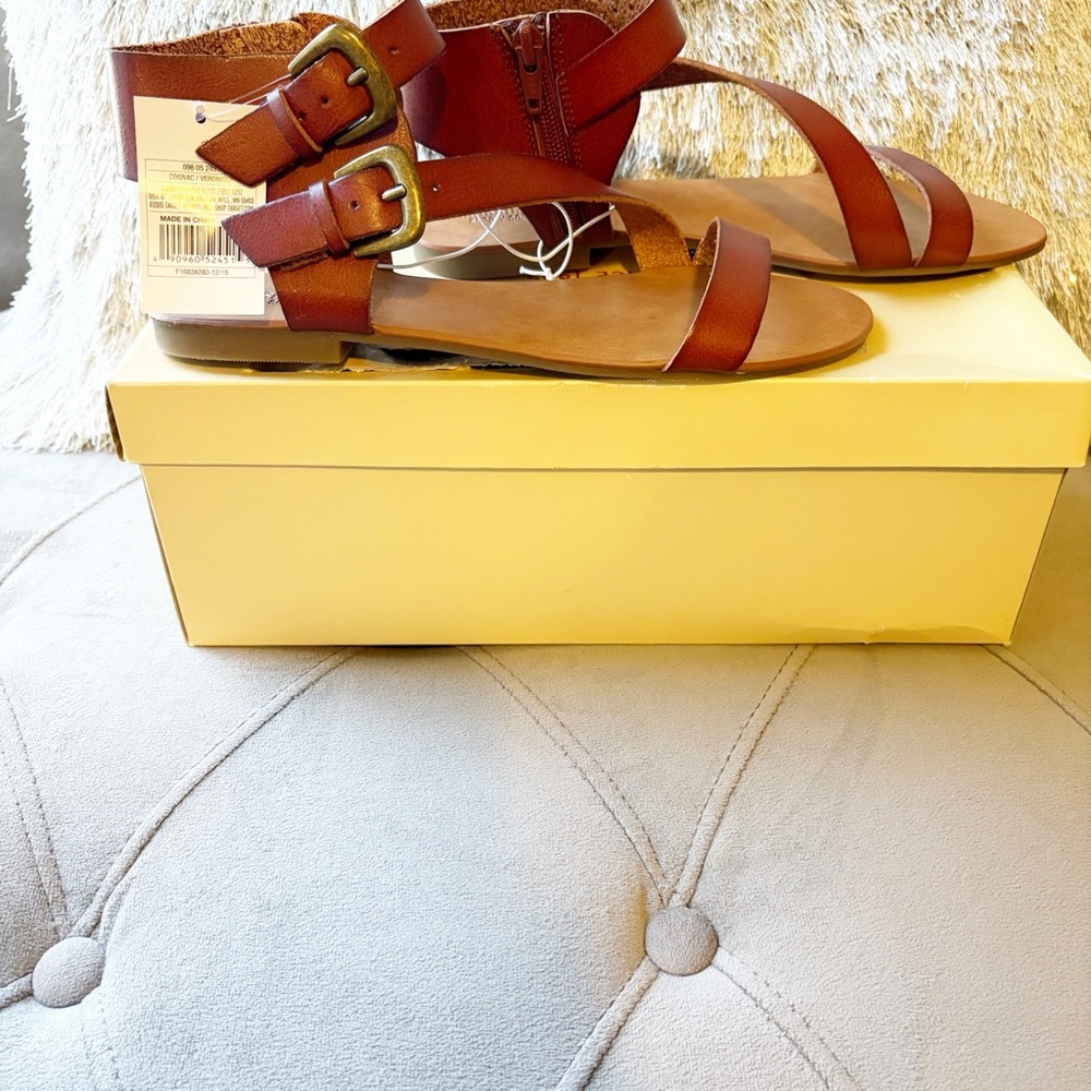 Women's Cognac Gladiator Sandals - NWT